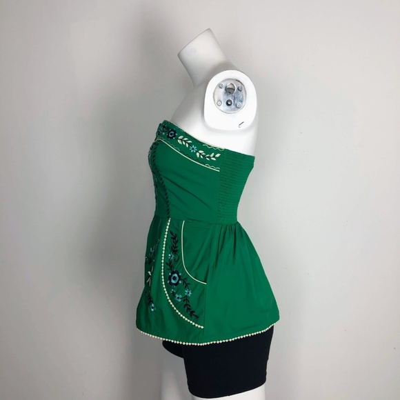 Vanessa Virginia Grasslands Green Strapless Top - Picture 7 of 8